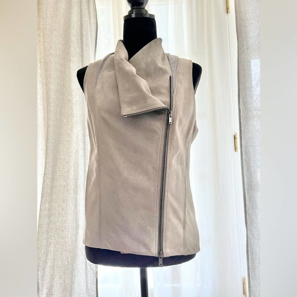 Lambskin Leather Zip Up Vest DKNY Small - Picture 4 of 10